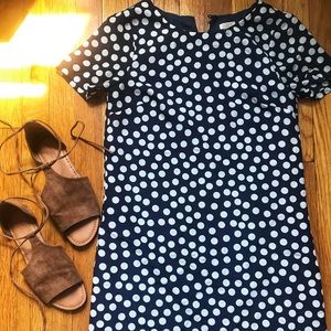 J Crew short sleeve shift dress Size 0